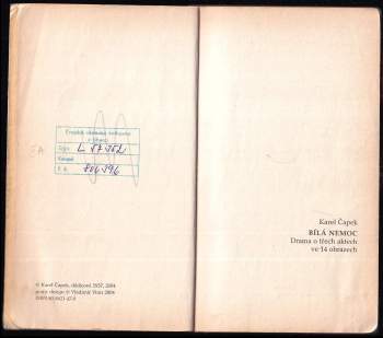 Karel Čapek: Bílá nemoc
