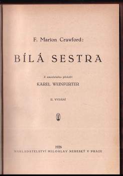Francis Marion Crawford: Bílá sestra