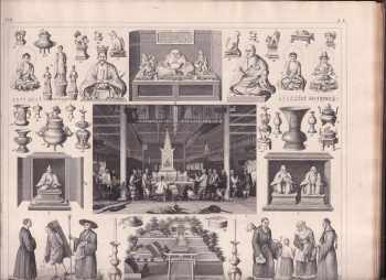 Georg Heck: KOMPLET Georg Heck 5X Bilder-Atlas zum Conversations-Lexikon. Ikonographische Encyklopädie der Wissenschaften und Künste. Díly 1,3,6,7,8 Mathematische und Naturwissenschaften + Schiffbau und Seewesen + Geschichte un Baukunst +  Religion und Cultus +  Geschichte und Völkerkunde