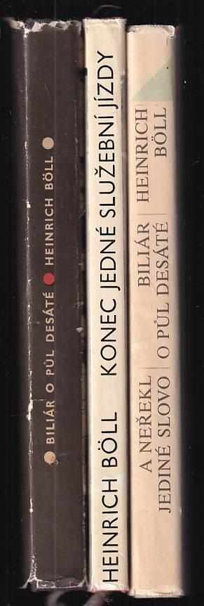 KOMPLET Heinrich Böll 3X Biliár o půl desáté + Konec jedné služební jízdy + A neřekl jediné slovo ; Biliár o půl desáté - Heinrich Böll, Heinrich Böll, Heinrich Böll, Heinrich Böll (1962, Státní nakladatelství krásné literatury a umění) - ID: 662675