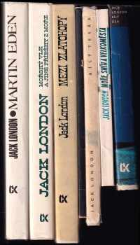 KOMPLET Jack London 7X Martin Eden + Mořský vlk a jiné příběhy z moře + Mezi zlatokopy + Ztracená tvář + Moře, sníh a velkoměsta + Bílý Den + Bílý tesák