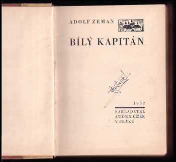 Adolf Zeman: Bílý kapitán - román
