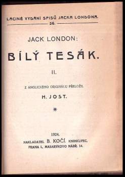 Jack London: Bílý tesák