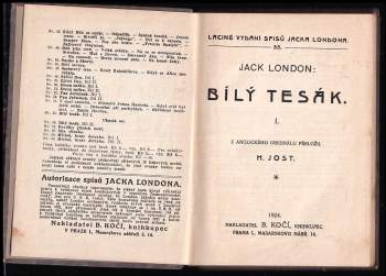 Jack London: Bílý tesák