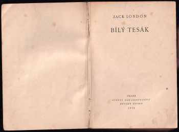 Jack London: Bílý tesák BEZ OBÁLKY