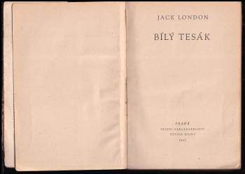 Jack London: Bílý tesák