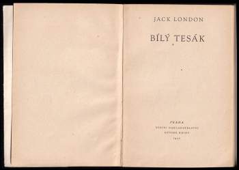 Jack London: Bílý tesák