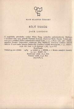 Jack London: Bílý tesák