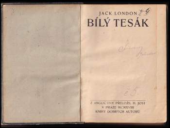 Jack London: Bílý tesák