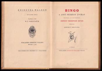 Ernest Thompson Seton: Bingo a jiné příběhy zvířat