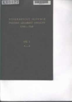Biografický slovník pražské lékařské fakulty 1348-1939