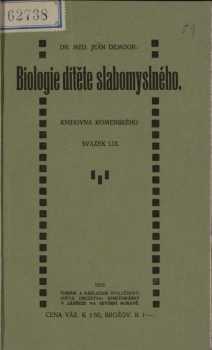 Jean Demoor: Biologie dítěte slabomyslného
