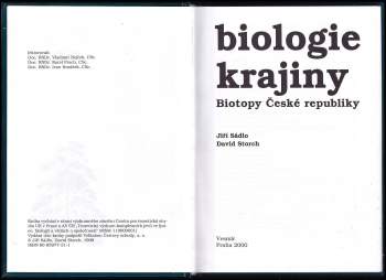 Jiří Sádlo: Biologie krajiny