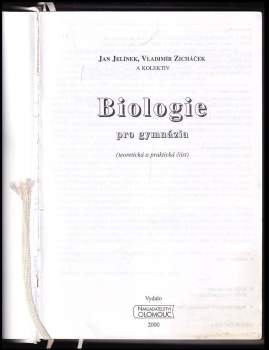 Jan Jelínek: Biologie pro gymnázia