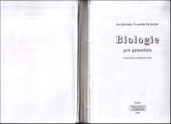 Jan Jelínek: Biologie pro gymnázia