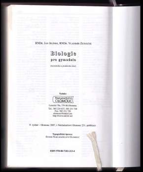 Jan Jelínek: Biologie pro gymnázia
