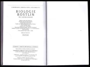 Lubomír Kincl: Biologie rostlin
