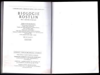 Lubomír Kincl: Biologie rostlin