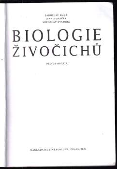 Ivan Horáček: Biologie živočichů pro gymnázia