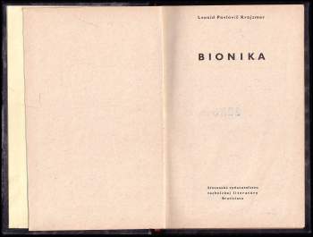 Leonid Pavlovič Krajzmer: Bionika