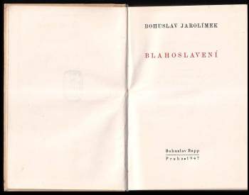 Bohuslav Jarolímek: Blahoslavení