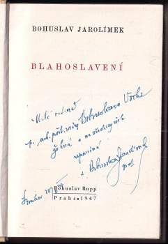 Bohuslav Jarolímek: Blahoslavení