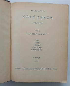 Jan Blahoslav: Blahoslavův Nový zákon z roku 1568