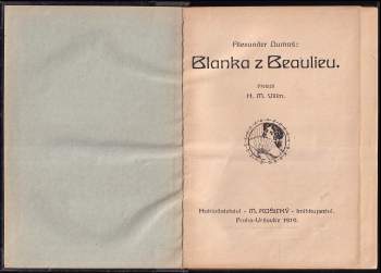 Alexandre Dumas: Blanka z Beaulieu