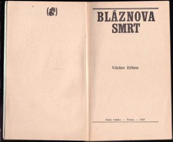Václav Erben: Bláznova smrt
