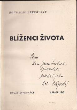 Bohuslav Březovský: Blíženci života