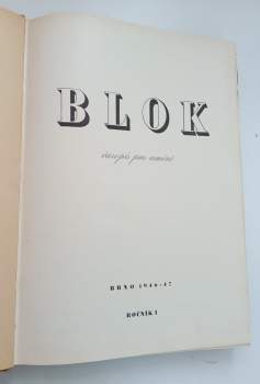 František Kaláb: Blok - časopis pro umění - ročník I. 1946 - 47