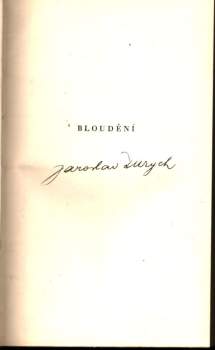 Jaroslav Durych: Bloudění