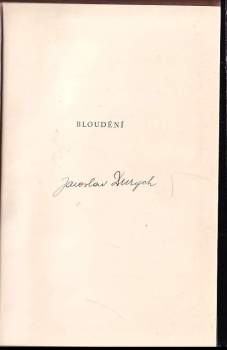 Jaroslav Durych: Bloudění