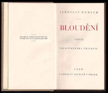 Jaroslav Durych: Bloudění