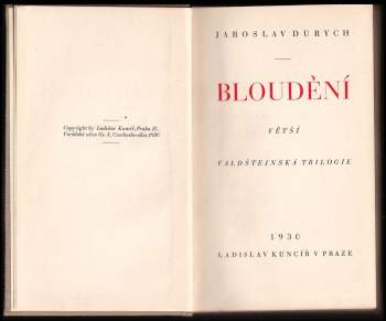 Jaroslav Durych: Bloudění