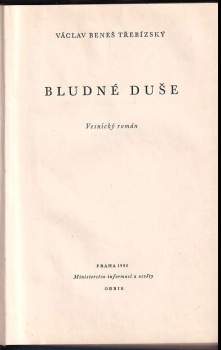 Václav Beneš-Třebízský: Bludné duše