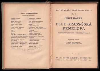 Bret Harte: Blue Grass-šská Penelopa