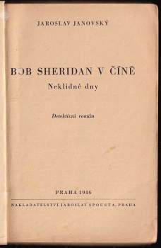 Jaroslav Janovský: Bob Sheridan v Číně