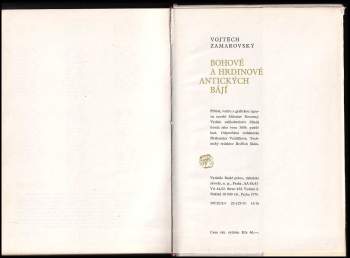 Vojtěch Zamarovský: Bohové a hrdinové antických bájí