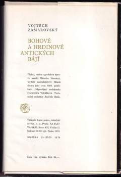 Vojtěch Zamarovský: Bohové a hrdinové antických bájí