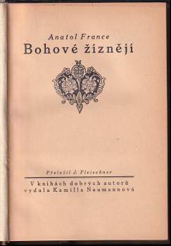 Anatole France: Bohové žíznějí
