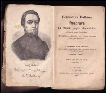 Bohuslav Balbín: Bohuslava Balbína Rozprava na obranu jazyka slovanského, zvláště pak českého