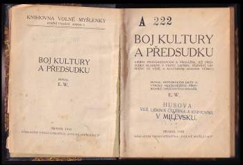 E. W: Boj kultury a předsudku