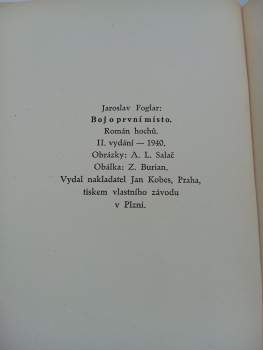 Boj o první místo : román hochů