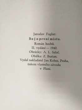 Jaroslav Foglar: Boj o první místo