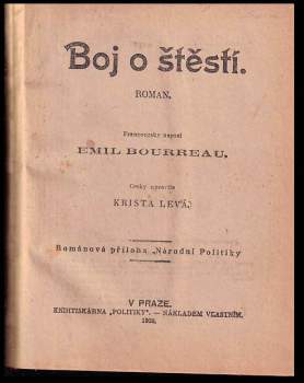 Emil Bourreau: Boj o štěstí