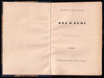 Ernest Haycox: Boj o zemi