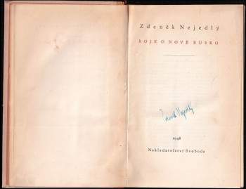Zdeněk Nejedlý: Boje o nové Rusko