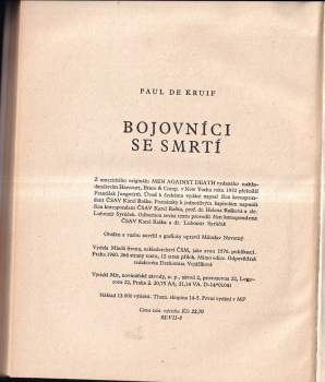 Paul De Kruif: Bojovníci se smrtí