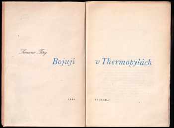 Simone Téry: Bojují v Thermopylách